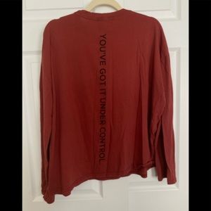 Shirt with back graphic text